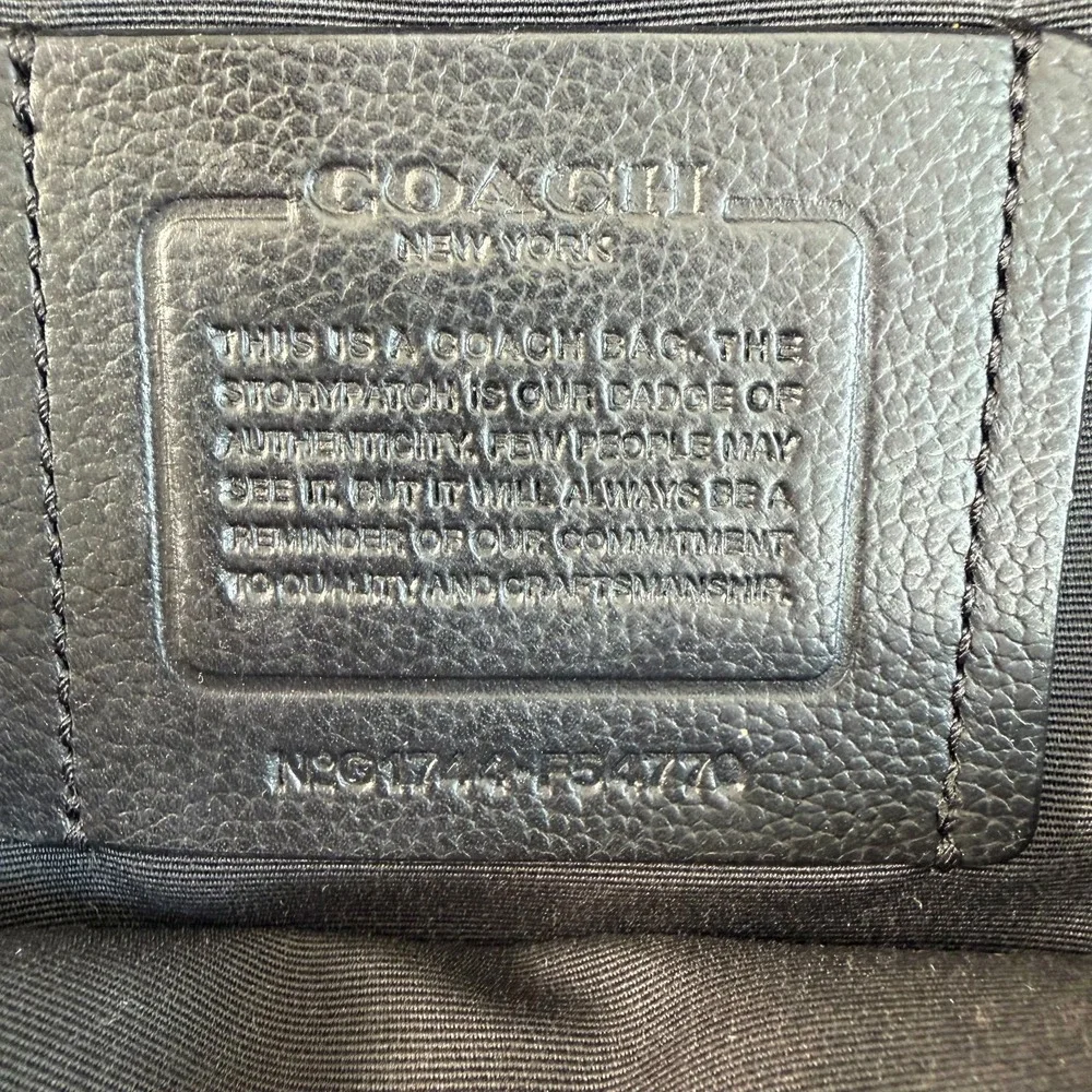Coach Charles Sling Pack Black Leather Backpack F54770 Shoulder Crossbody Bag
